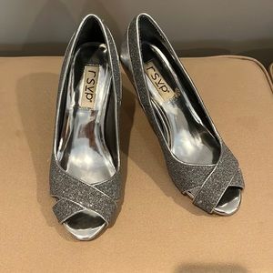 RSVP silver heels